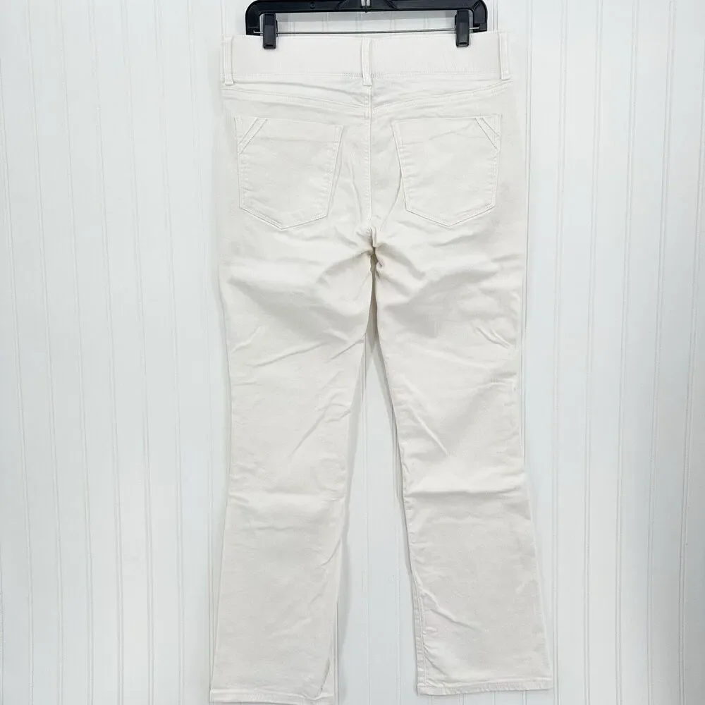 Apt 9 Jeans Womens 12 Bootcut Tummy Control White Stretch Denim Comfort Preppy